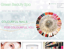 Tablet Screenshot of greenbeautyspa.com